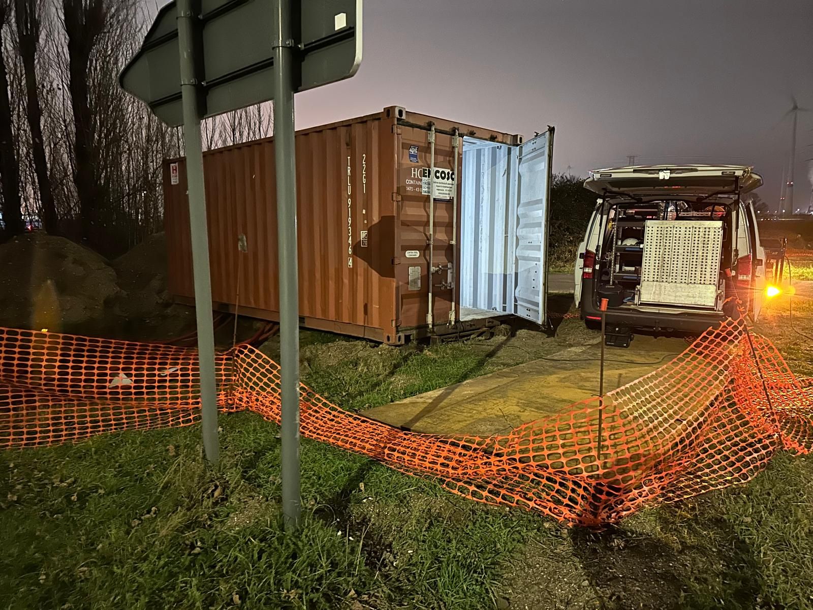 Conteneur '20feet' (6 m) pour effectuer des tests de câbles